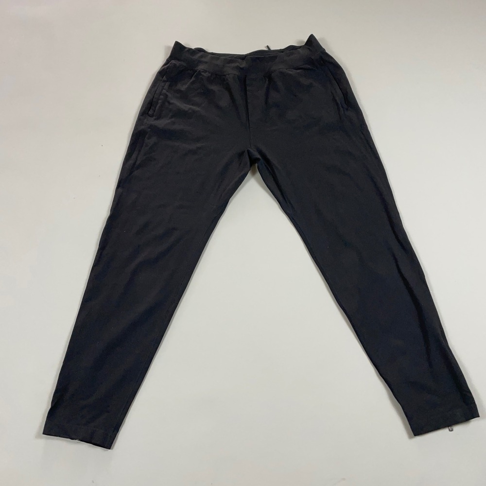 Lululemon Mens XL Black Activewear Joggers Zipper Ankle Running Training Pants